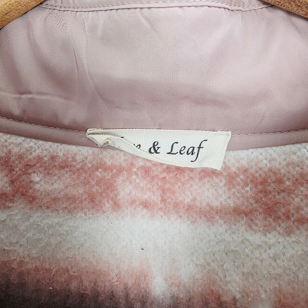 Olive & Leaf Aztec Pink Cream Sherpa Fleece Teddy Jacket Large Boho Western Coat - Picture 6 of 9